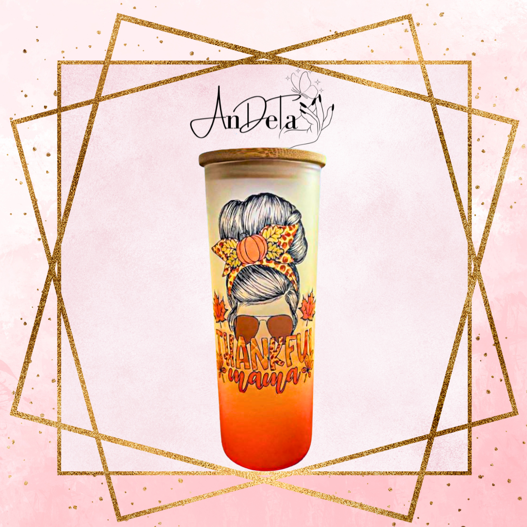 25oz Glass Tumbler with Bamboo Lid