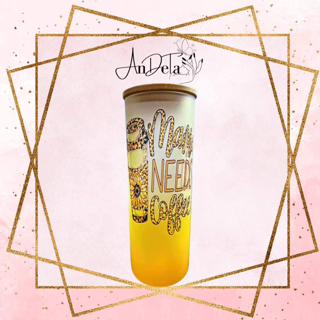 25oz Glass Tumbler with Bamboo Lid