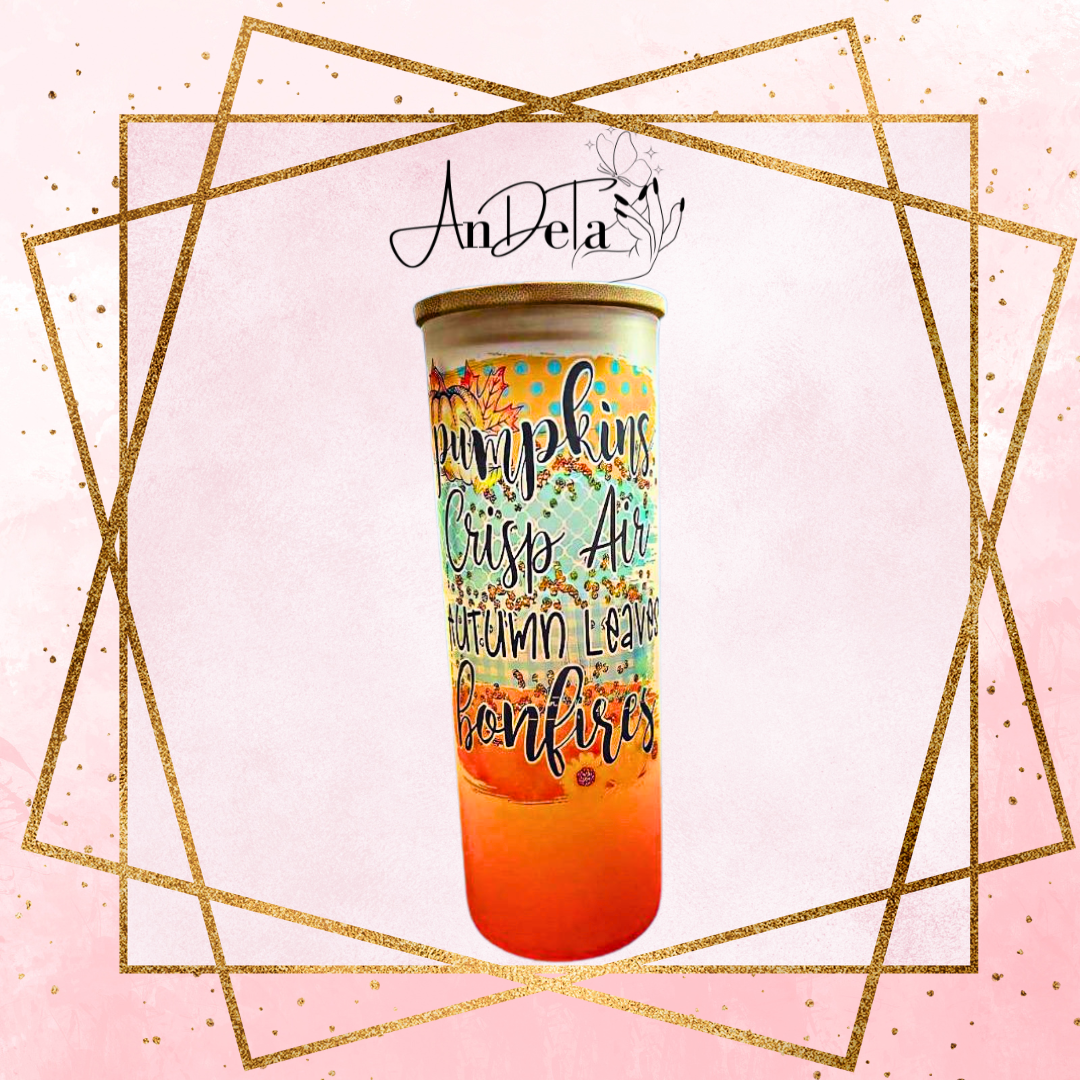 25oz Glass Tumbler with Bamboo Lid