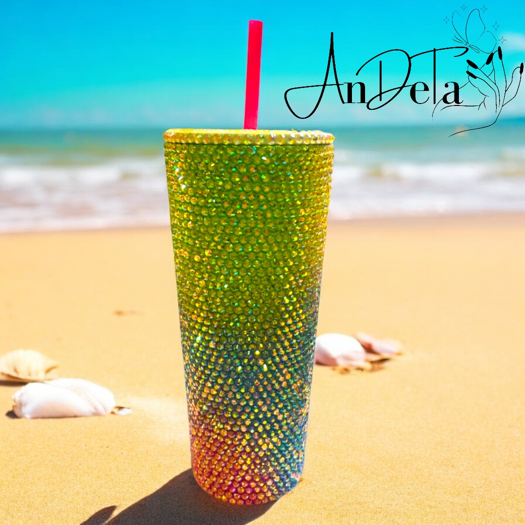 Rhinestoned Stainless steel Tumblers