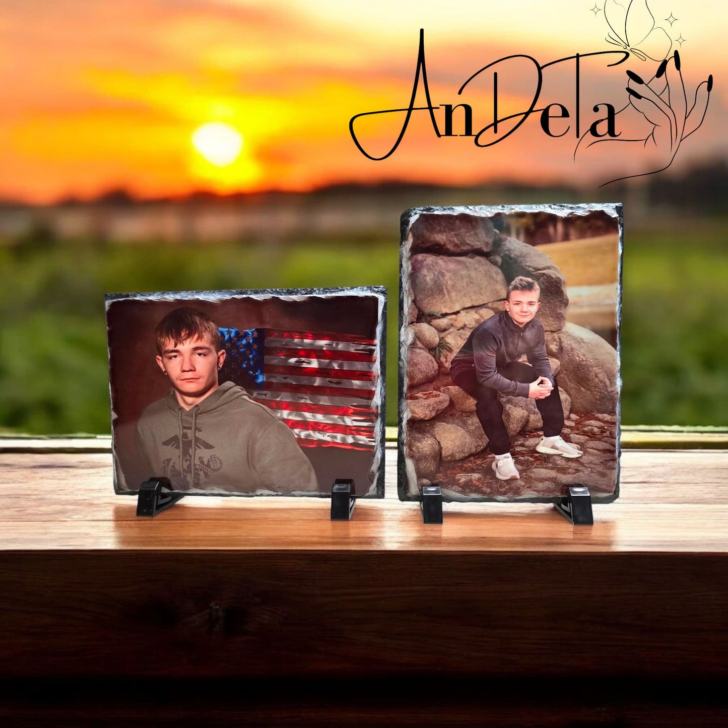 Personalised Slate Photo Frame