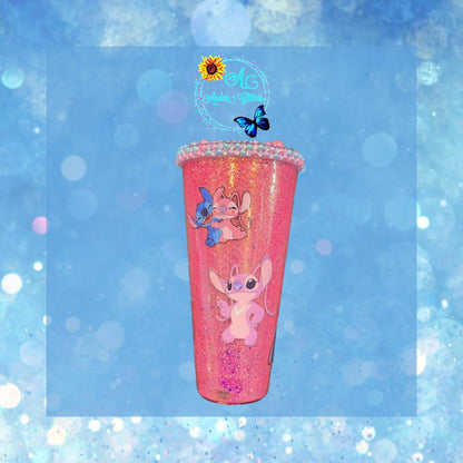 Angel and Blue Guy Cold Tumbler