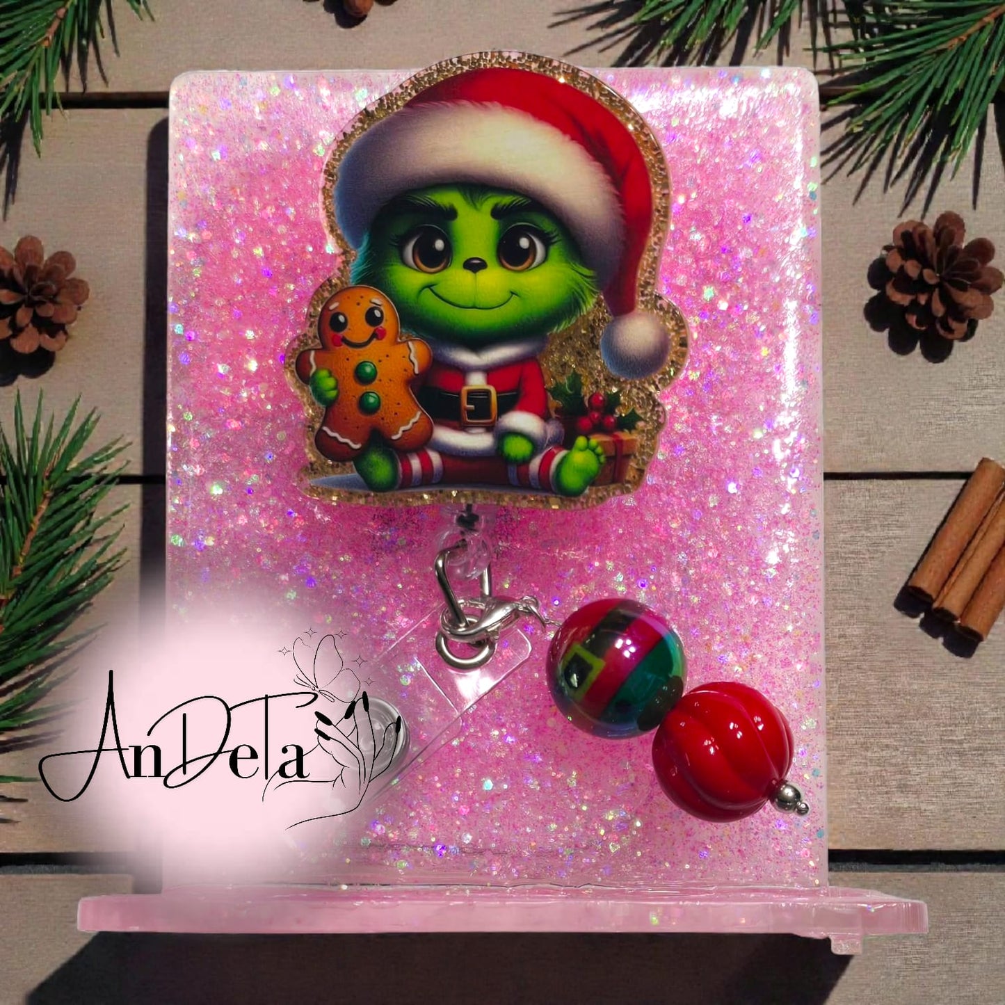 Grinch Badge Reel